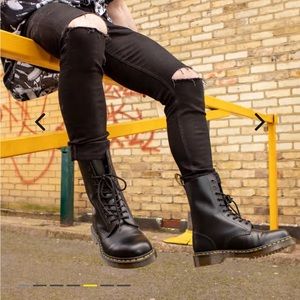 Dr. Martens 1490 Smooth Leather Mid Calf Boots